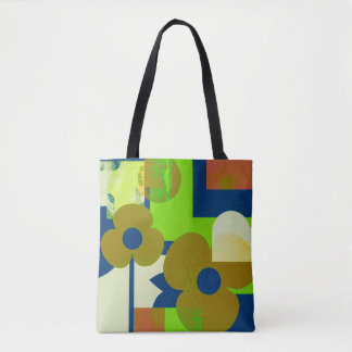 Sac fourre-tout à motif floral coloré – Fl vibrant