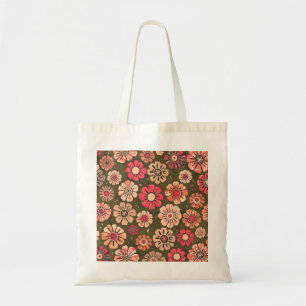 Sac fourre-tout à motif floral rétro des années 70