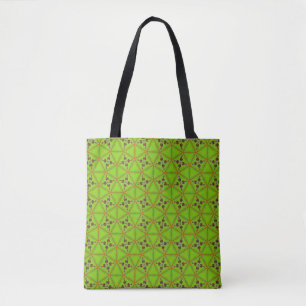 Sac fourre-tout à motif géométrique vert