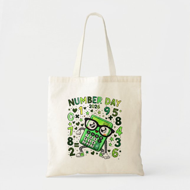 Sac fourre-tout à motif mathématique de calculatri (Devant)