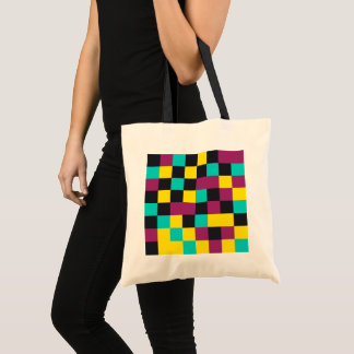 Sac fourre-tout à motif néon pixelisé