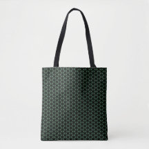 Sac fourre-tout à motif simple de lignes vert fonc