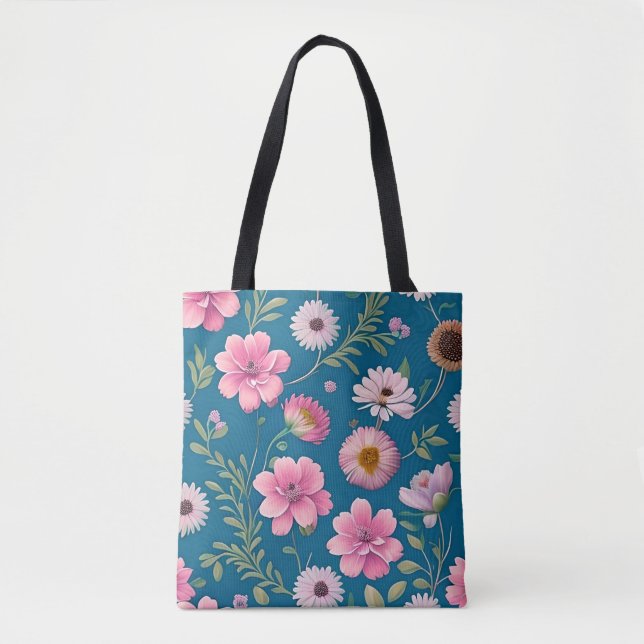Sac fourre-tout à motifs floraux (Devant)