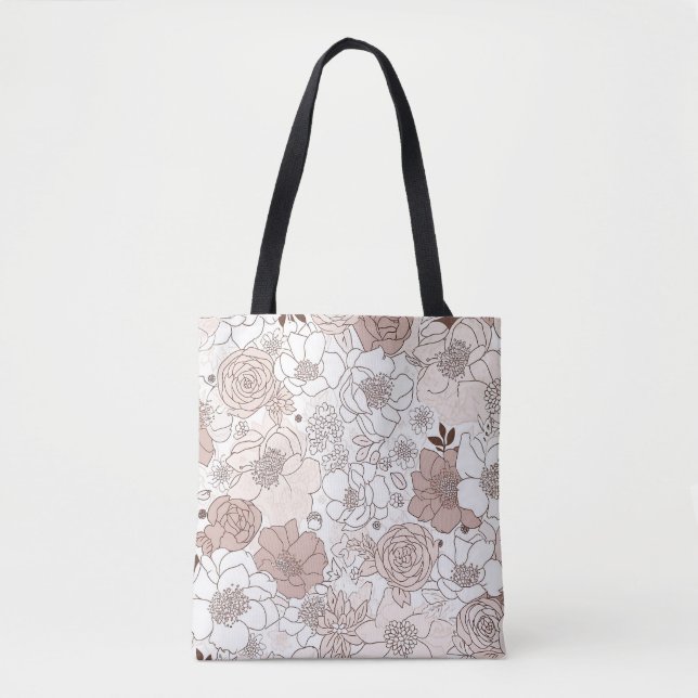 Sac fourre-tout à motifs floraux (Devant)
