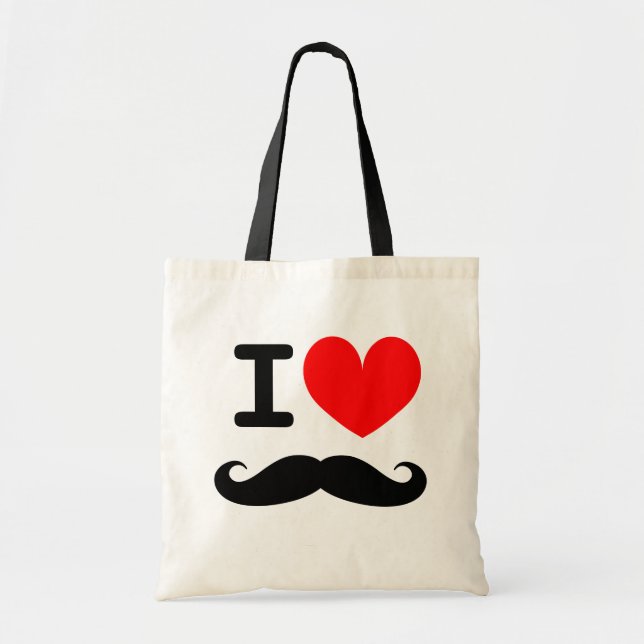 Sac fourre-tout à moustache du coeur I (Devant)
