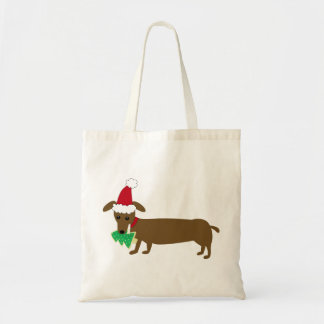 Sac fourre-tout à Noël de teckel