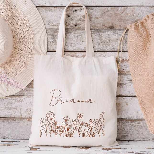 Sac fourre-tout à nom de demoiselle d'honneur Boho (Créateur téléchargé)