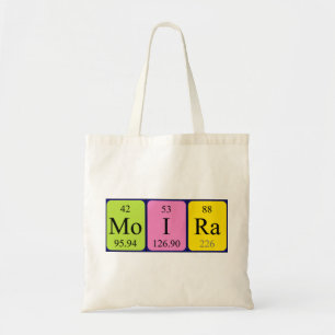 Sac fourre-tout à nom de table périodique de Moi