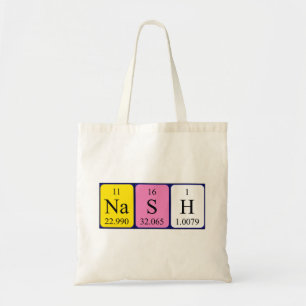 Sac fourre-tout à nom de table périodique de Nas