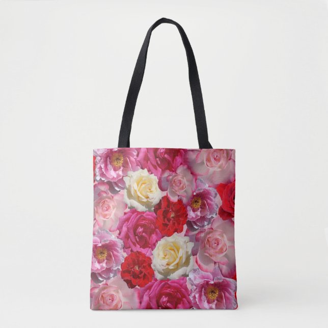 sac fourre-tout à nombreuses roses (Devant)