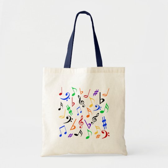 Sac fourre-tout à notes musicales - multi