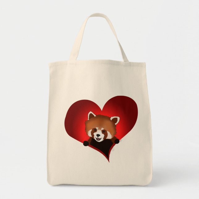 Sac fourre-tout à panda rouge (Devant)