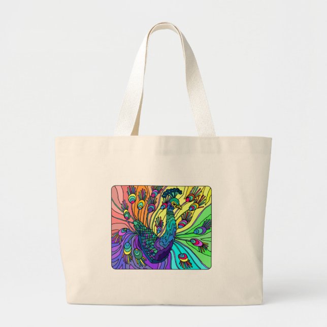 Sac fourre-tout à paon (Devant)