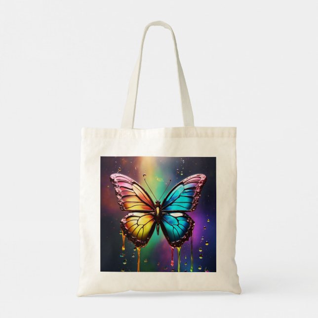 Sac fourre-tout à papillon arc-en-ciel (Dos)