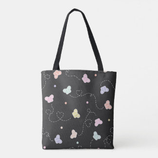 Sac fourre-tout à papillons Pastel - mignon et cap