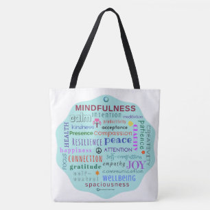 Sac fourre-tout à pêle-mêle de mot de Mindfulne