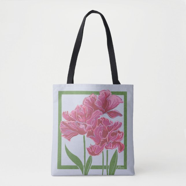 Sac fourre-tout à pivoines (Devant)