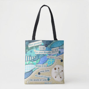 Sac fourre-tout à plage d'écriture sainte de