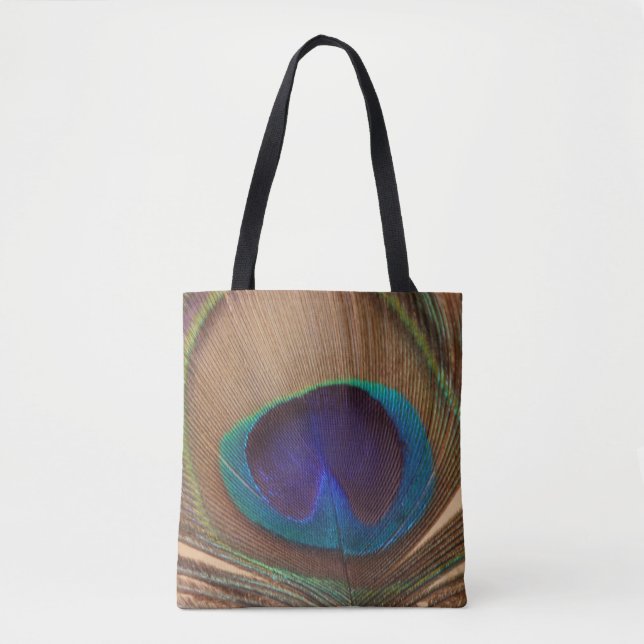 Sac fourre-tout à plumes de paon (Devant)