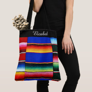 Sac fourre-tout à rayures serape personnalisé