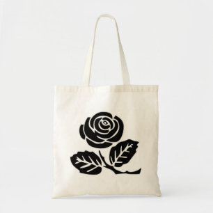sac fourre-tout à rose de noir d'anarchiste