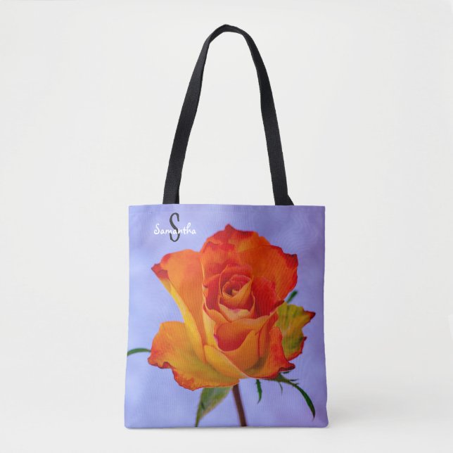 Sac fourre-tout à rose orange et jaune unique (Devant)