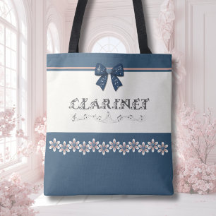 Sac fourre-tout à ruban coquet bleu mignon pour gr