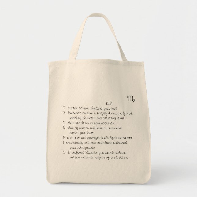 Sac fourre-tout à Scorpion de KIM (Devant)