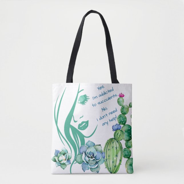 Sac fourre-tout à Succulents (Devant)