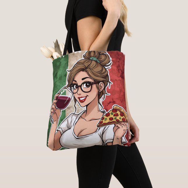 Sac fourre-tout à thème italien (De près)