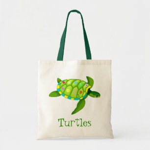 Sac fourre-tout à tortue verte