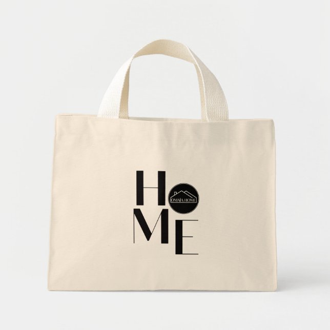 Sac fourre-tout à typographie HOME avec design mod (Devant)