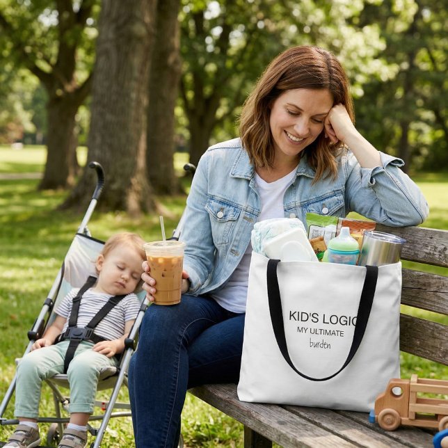 Sac fourre-tout à typographie moderne humour drôle (Créateur téléchargé)