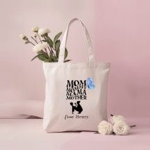 Sac fourre-tout à typographie personnalisée pour m