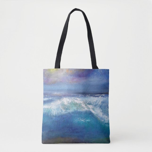 Sac fourre-tout à vague de coucher du soleil (Devant)