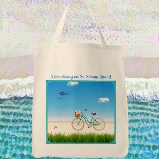 Sac fourre-tout à vélo de plage de St Simons Islan (Créateur téléchargé)