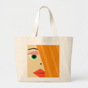 Sac fourre-tout abstrait à visage