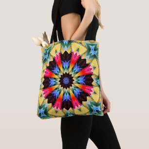 Sac fourre-tout Abstrait Fleur Jaune