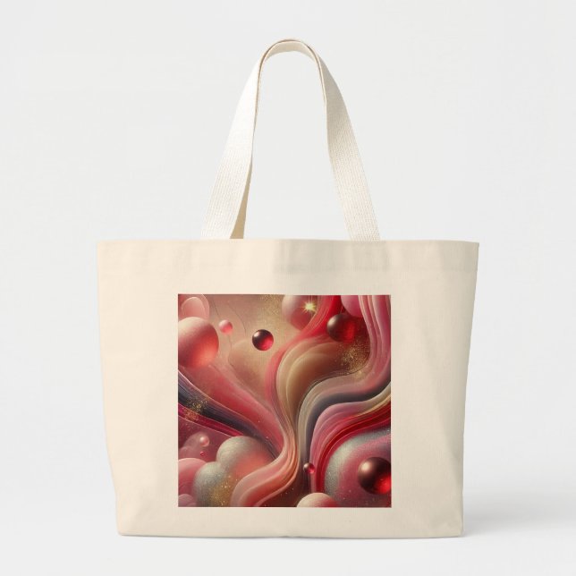 Sac fourre-tout Abstrait rose (Devant)