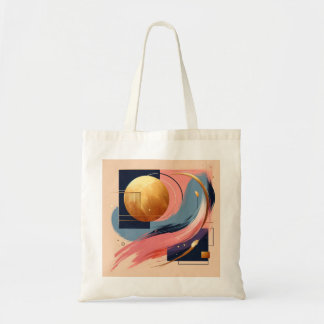 Sac fourre-tout abstrait vibrant - Motif géométriq