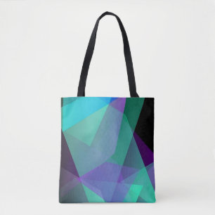 Sac fourre-tout Abstrait violet et vert