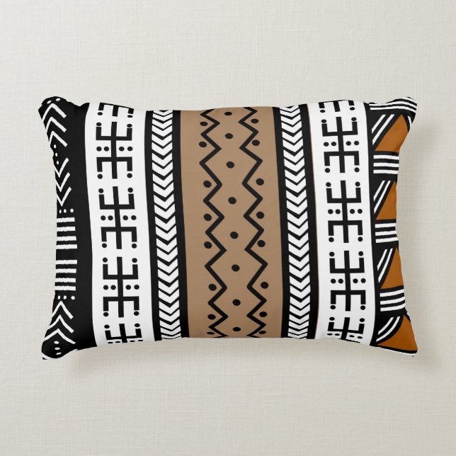 Sac fourre-tout africain en boue Coussin d'accentu (Devant)