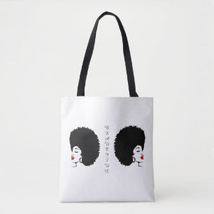 Sac fourre-tout afro à lèvres rouges magnifiques