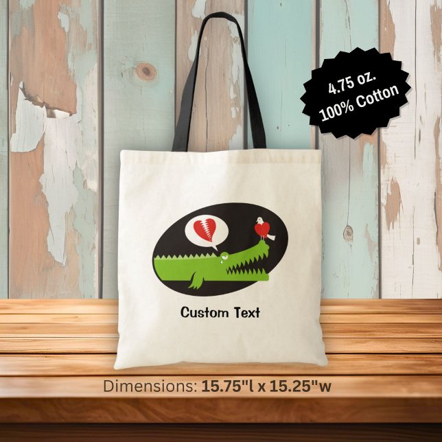 Sac fourre-tout Alligator amoureux (Créateur téléchargé)