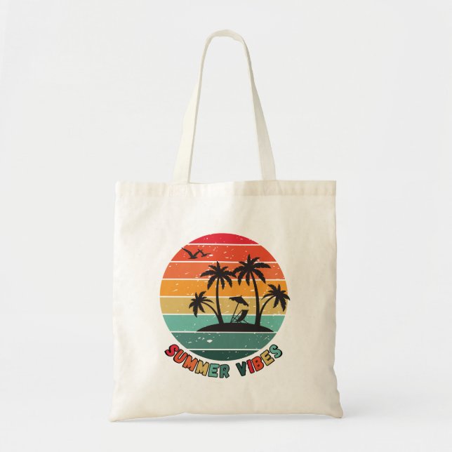 sac fourre-tout "ambiance estivale" (Devant)