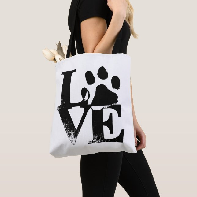 Sac fourre-tout AMOUR Empreinte de patte (De près)