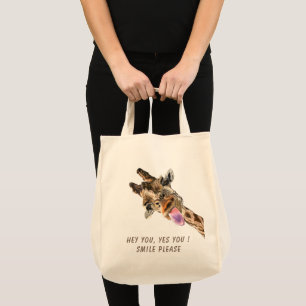 Sac fourre-tout amusant avec Giraffe Joueuse - Tex