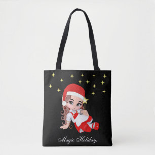 Sac fourre-tout ange fée de Noël mignon avec étoil