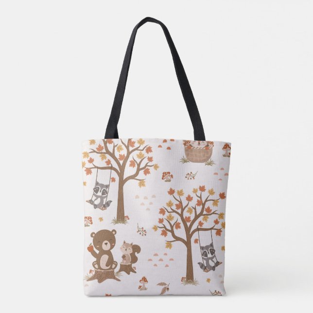 Sac fourre-tout animal de la forêt d'automne (Dos)
