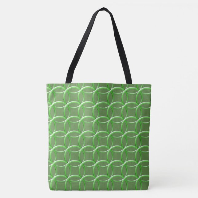 Sac fourre-tout (ao) - Bagues vertes Kaleidoscope (Devant)